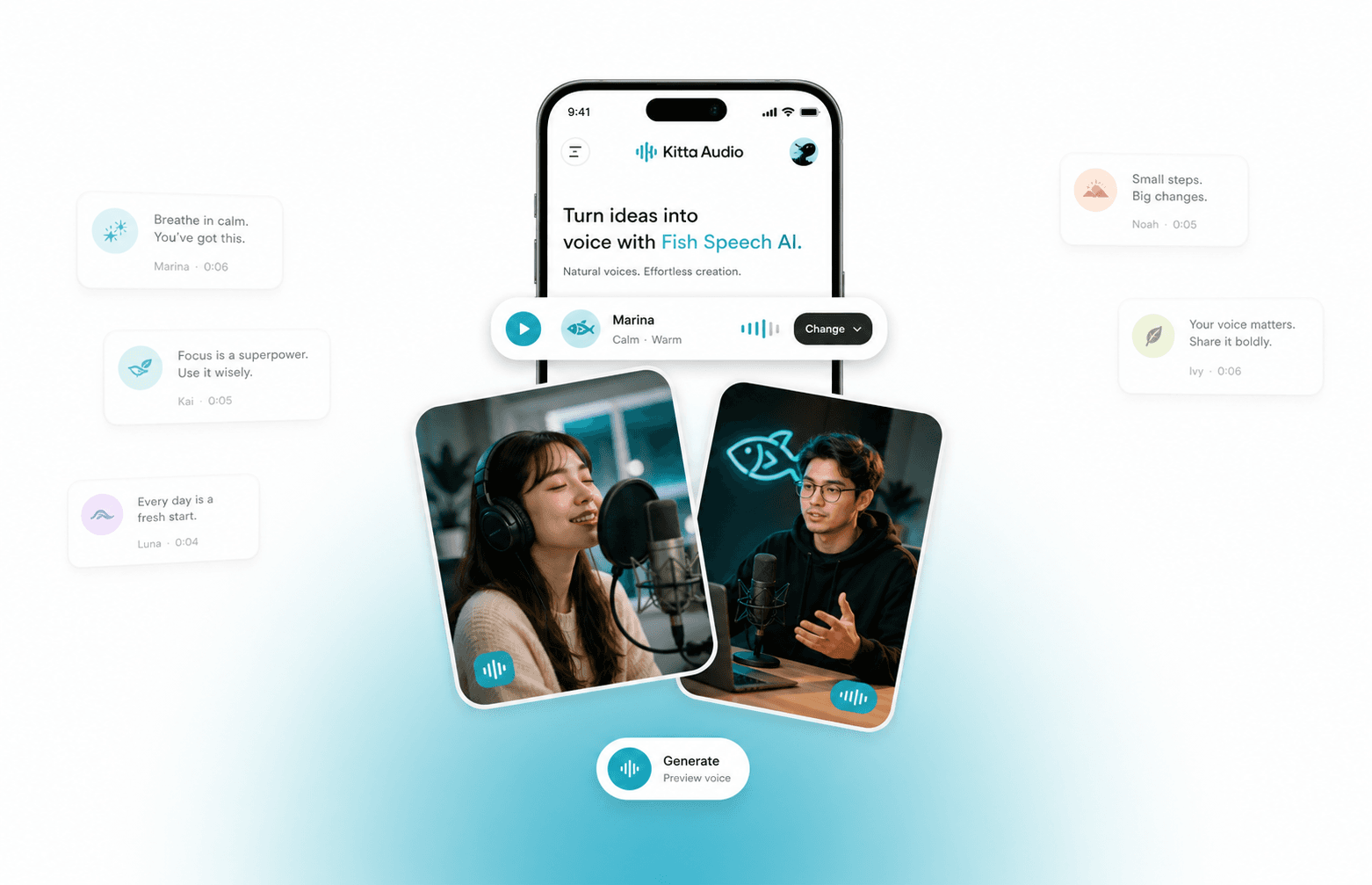 Kitta AI mobile voice creation experience